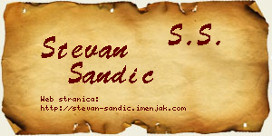 Stevan Sandić vizit kartica